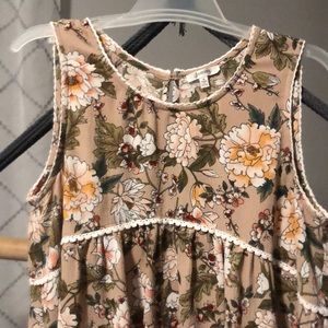 flowy tan tank top